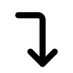 Corner Right Down SVG Icon